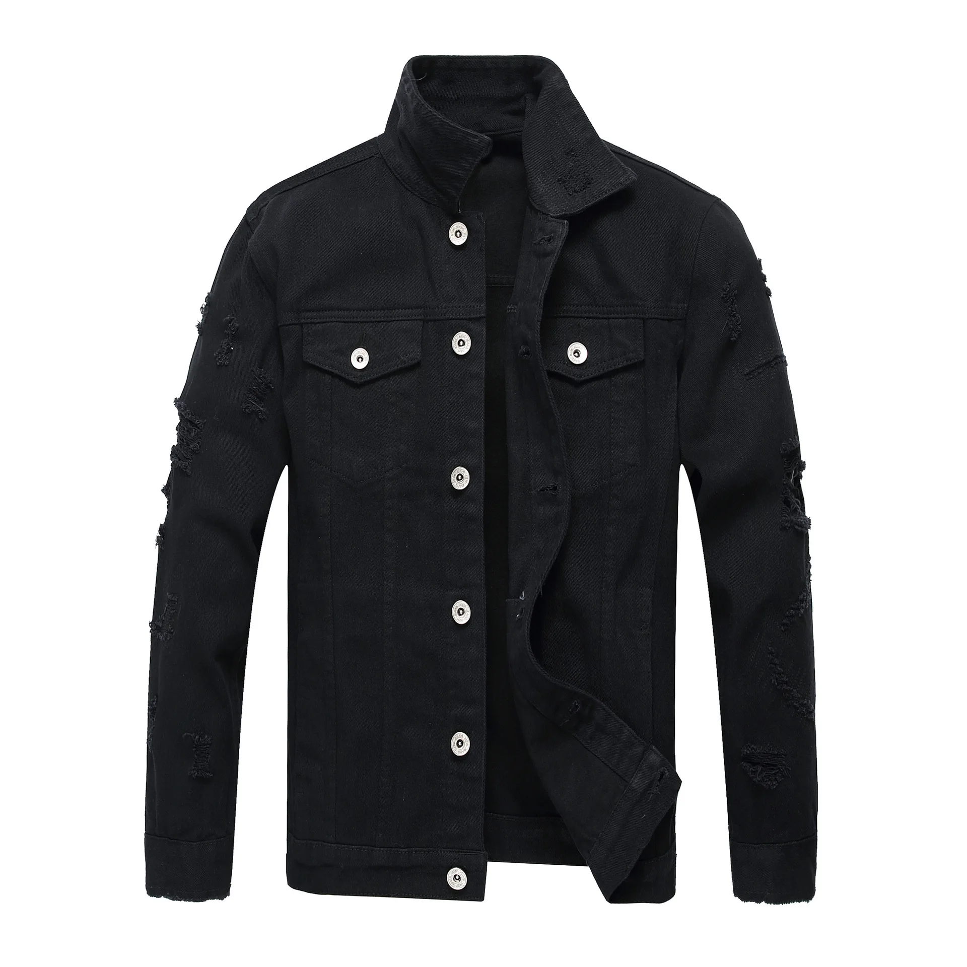 New Spring Autumn Men's Ripped Denim 