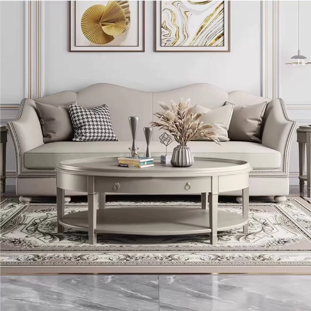

Light luxury coffee table small table small apartment living room home new Chinese tea table solid wood tea table modern minimal