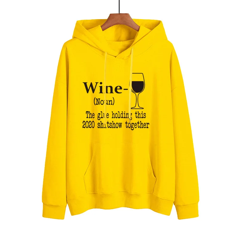 YRYT New women's letter print fashion simple round neck pullover autumn and winter women's hoodie