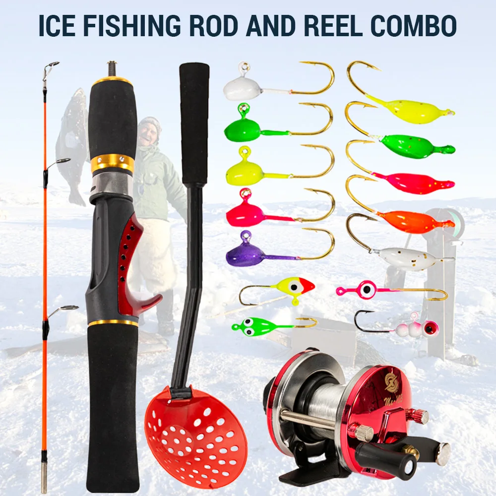 Ice Fishing Gear Set Ice Fishing Rod and Reel Combo with Ice