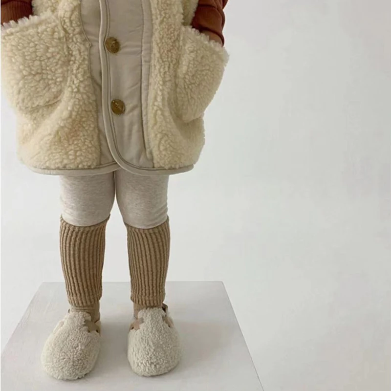 Baby Trousers Cotton Pants Baby Leggings Newborn Baby Pant 0-3Years Girls Elastic Waist Patchwork Legging Botton Cotton Long Trousers Toddler Kids Autumn Tighs Clothes