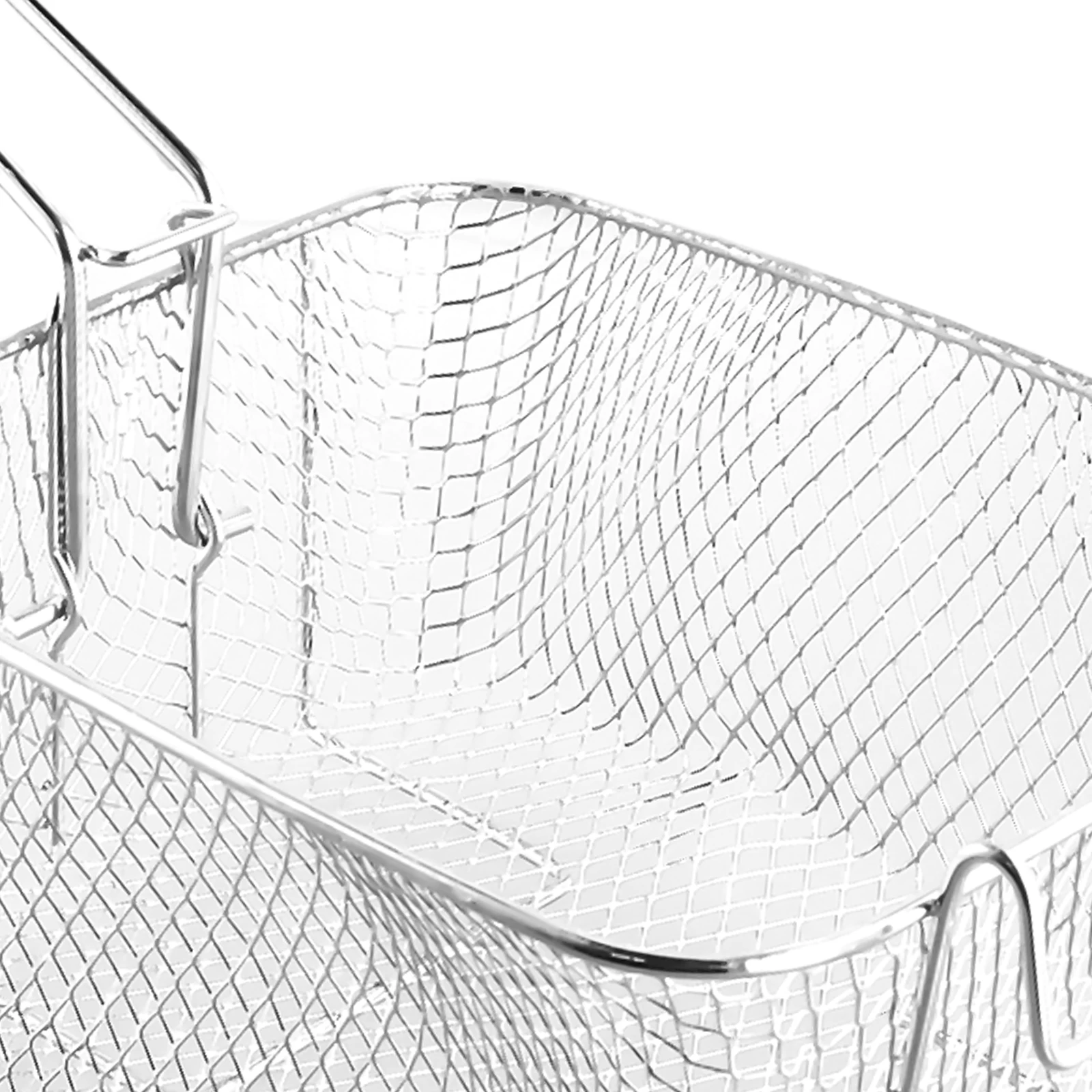 

Жареный сито, корзина для жарки, серебристая нержавеющая сталь, 20,5 × 18,5 × 10,5 см, мини жареные шампуры, никелированный масляный фильтр