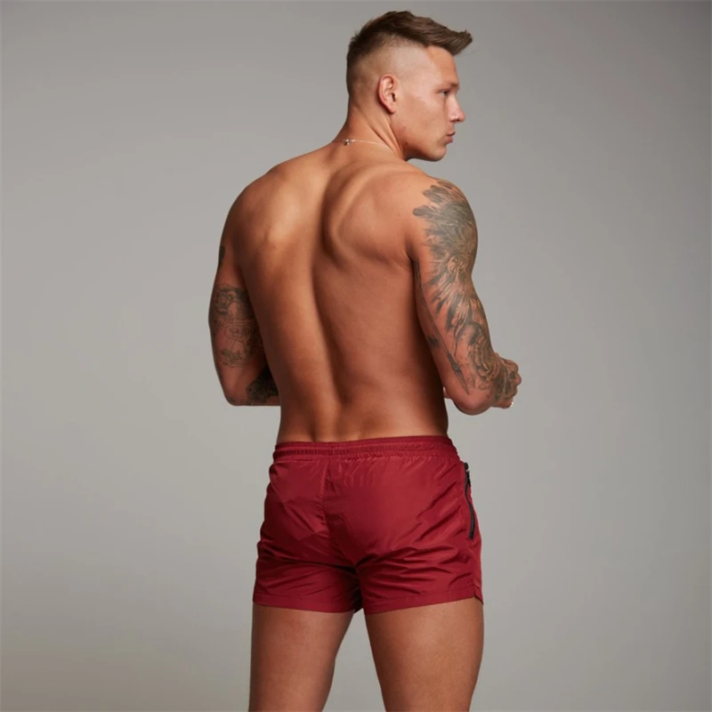 Swim Trunks Swim Shorts Men Zipper Pockets Mesh Liner Summer Beach Quick Dry