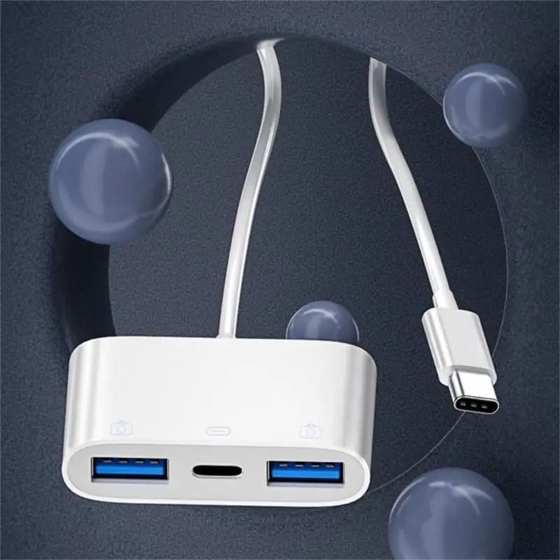 652F Mini USB TypeC Hub'lar 3 1 Arada Çok Bağlantı Noktalı USB TypeC Bağlantı İstasyonu Dizüstü Bilgisayarlar için Hızlı