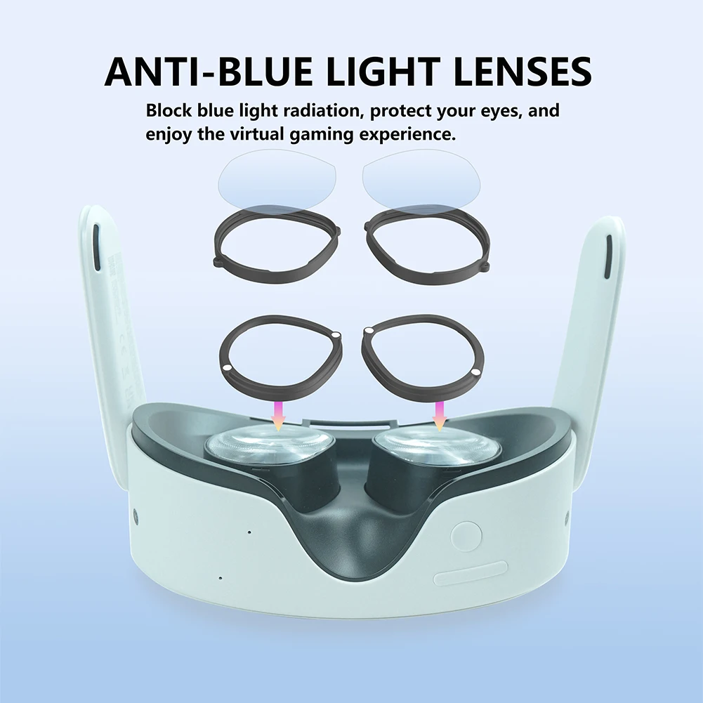 Prescription VR Glasses with Anti-Blue Light High-Definition Magnetic Frame