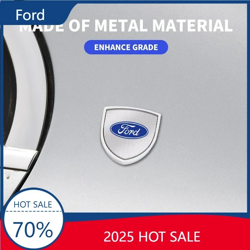 Ford Metal Shield Sticker Car Trunk Window Side Emblem Decorative Badge Decal For Ford B-Max cmax smax KA st li