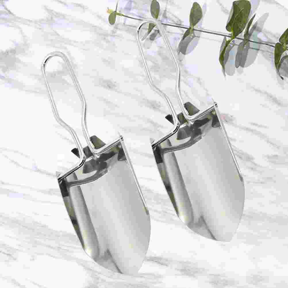 2pcs Outdoor Garden Spatula Stainless Steel Folding Agricultural Planting Flowers Tools Gardening