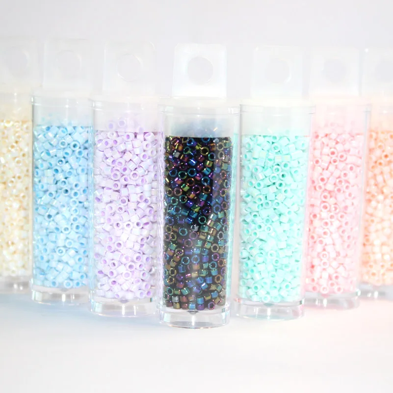 MKY Beads 2mm 10Grams/Tube Matte Solid Color Frosted Seed Beads ABcolor Plating Material For Dress Decoration Sewing glass beads