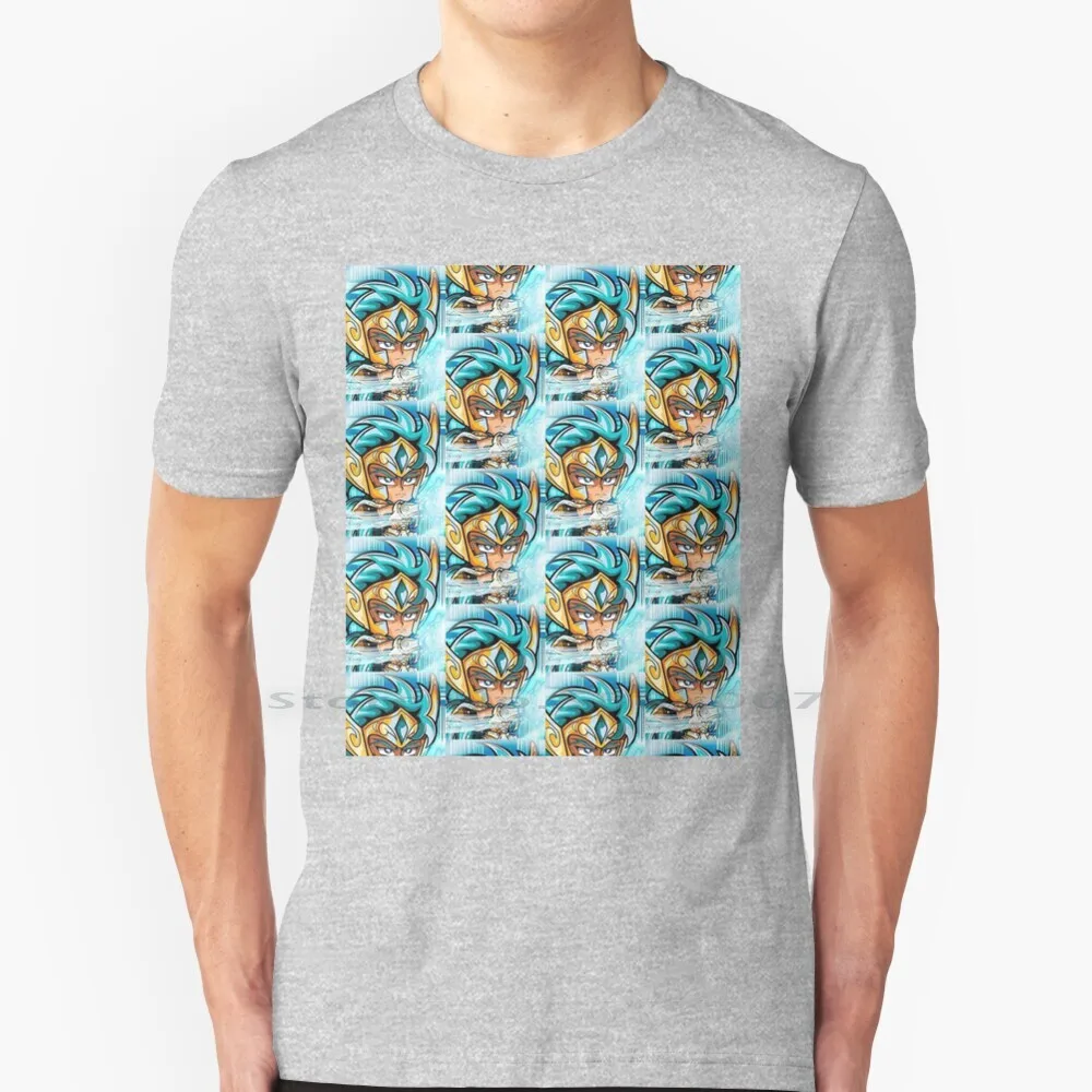Acquario Camus Saint Seiya T Shirt 100% Cotone Saint Seiya Hades Cavalieri Dello Zodiaco Zodiacche Sacri Los Caballeros Del