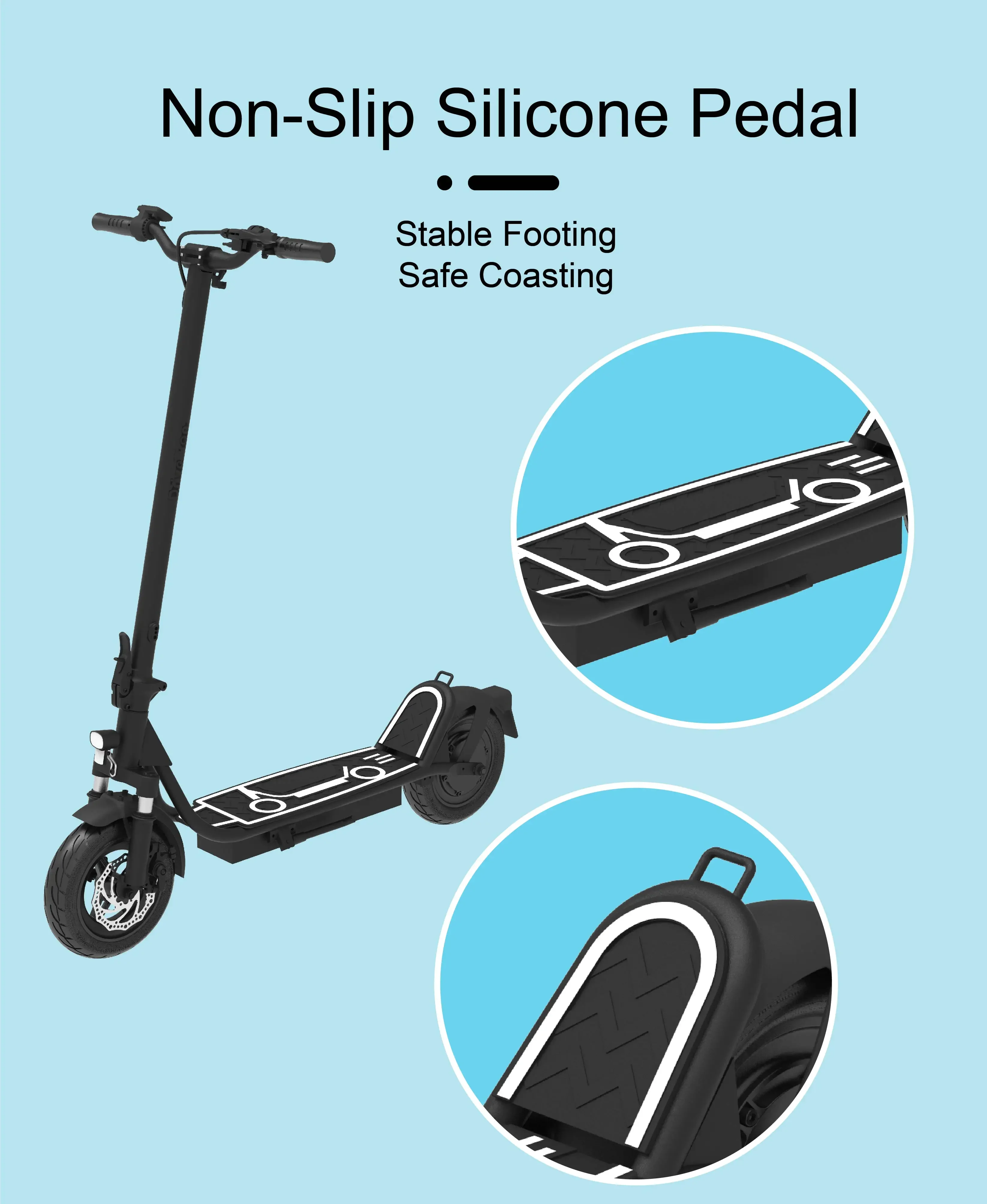 Drive Tron DT01 36V 13AH Akku 10-Zoll Faltbarer E-Scooter Geländetauglicher Elektroroller – Detail 5
