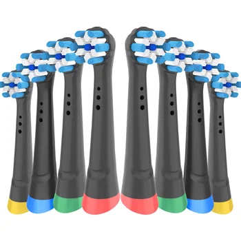 8pcs Compatible With Oral B IO Electric Toothbrush Head, Excellent Cloud Like Soft Bristles, Deep Cleaning, Colored Bottom Ring
