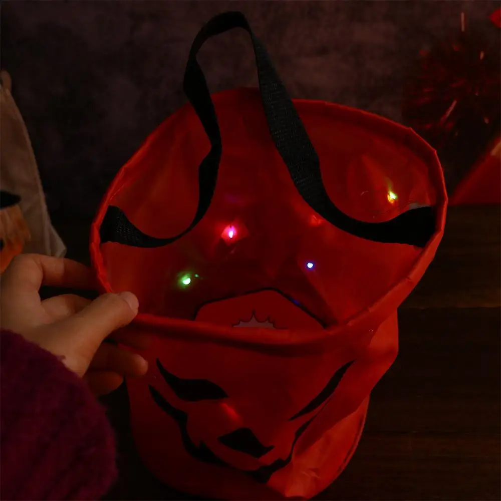 Decoration Storage Bucket Candy Storage Bucke Halloween Candy Bag Thanksgiving Gift Basket Halloween Trick or Treat Bags