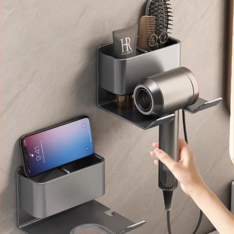 Aluminum Hair Dryer Holder Is Suitable for The Dyson Laifen Perforation-free Bathroom Wall Mounted Hair Dryer Holder Bathroom