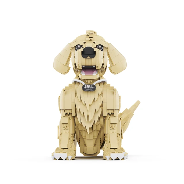 11417-e0454a.jpg 1754PCS Golden Retriever Building Blocks Animals Pets Dog Model Toys DIY Assembly Bricks Ornament Holiday Gifts For Kids Adult
