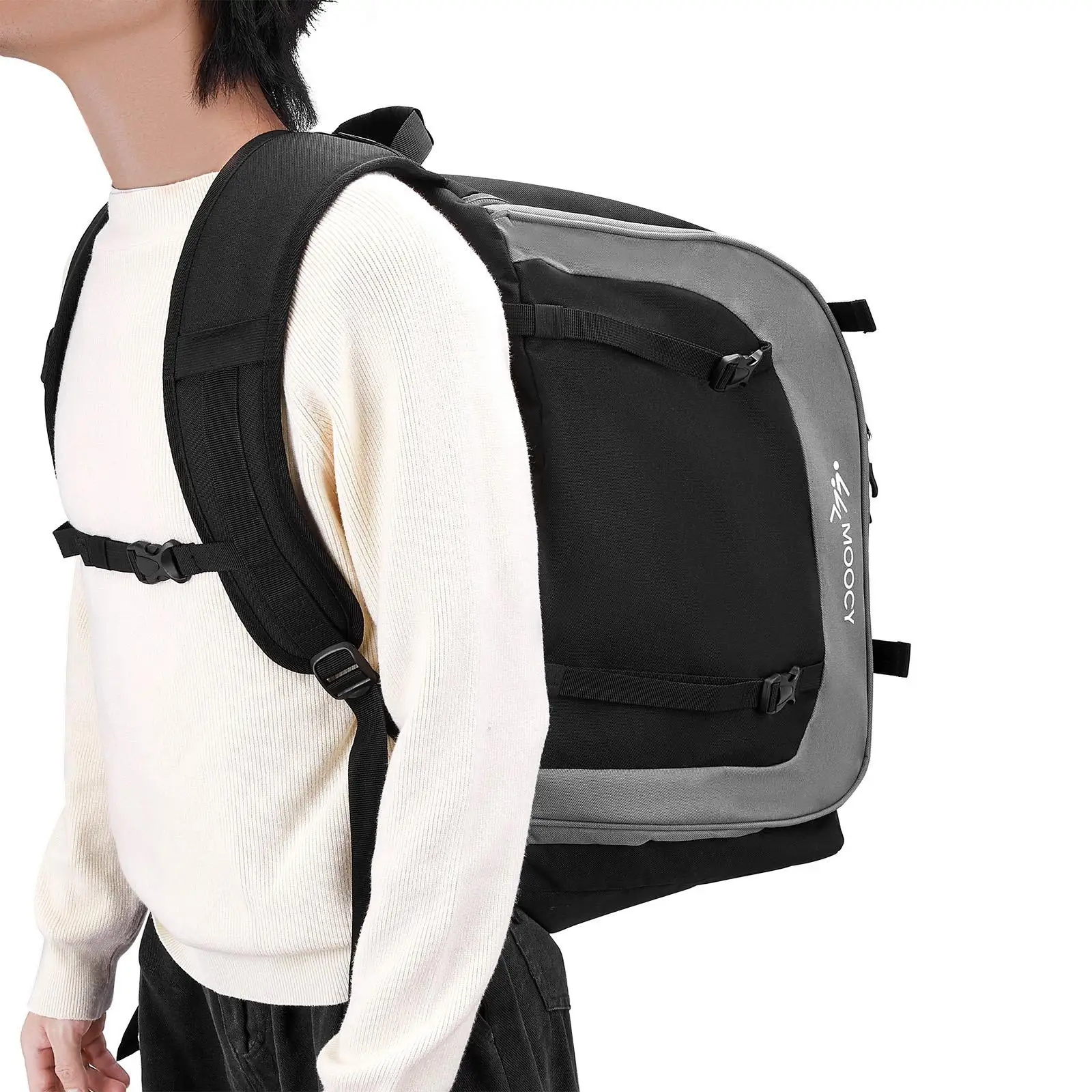 Ski Bags Ski Boot Bag Portable 65L Ski Backpack Large Capacity Storage Bag Lightweight Boot Bag For Goggles Jacket Skis Snowboard Accessories Gloves