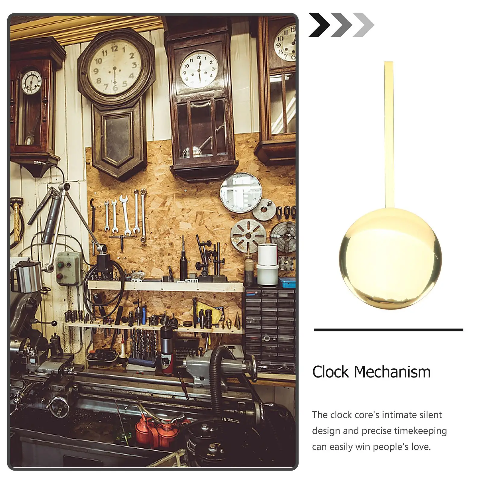Pendulum for Wall Clock Clocks Part Vintage Home Decor Replacement Radio Mechanism
