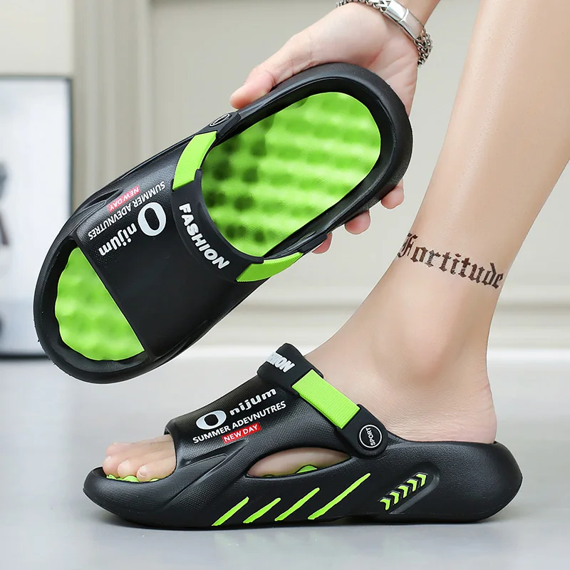 Men Slippers 2024 New Summer EVA Soft-soled Platform Slides Sandals Indoor Outdoor Walking Beach Shoes Flip Flops Mens Shoes 5
