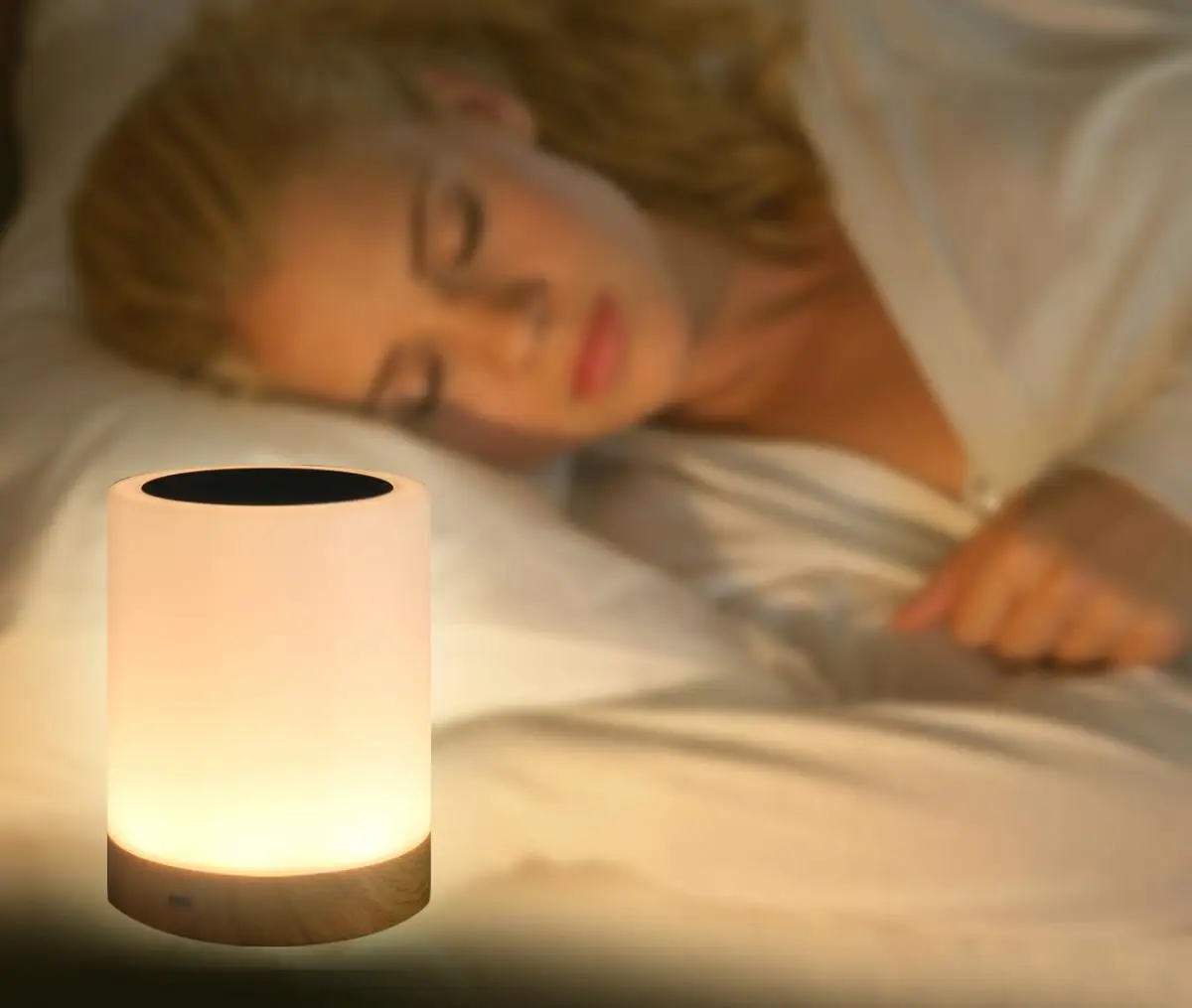 

7 Colors Changing Night Light Remote Control Touch USB Rechargeable RGB Night Lamp LED Dimmable Lamp Portable Table Bedside Lamp