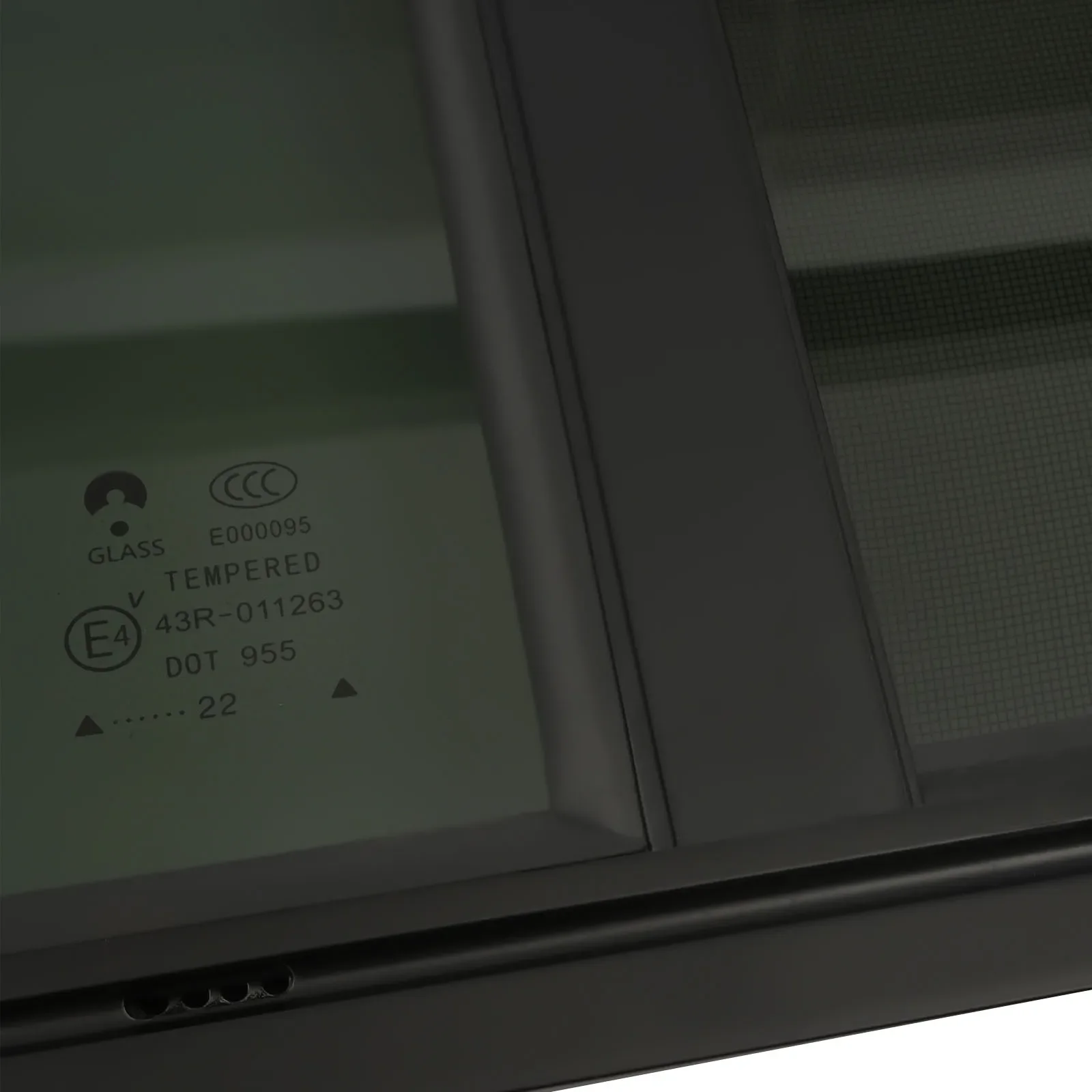 Wohnmobil-Fenster 1000 x 400 mm/900 x 300 mm – schwarzer Aluminiumrahmen, 8 Entwässerungslöcher – CE-zertifiziert, langlebig, einfache Installation für Wohnmobile – Detail 12