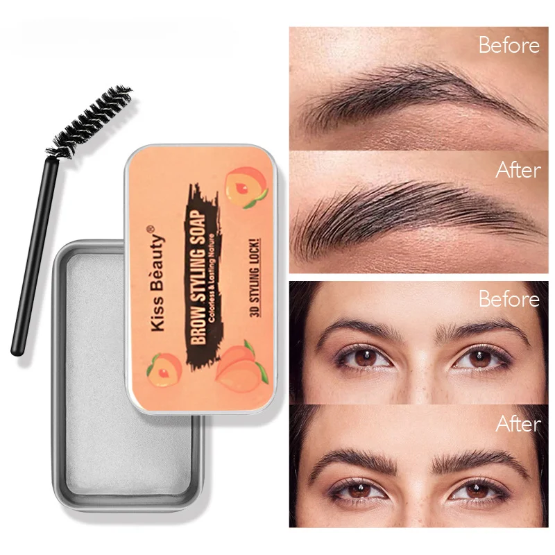 

1PC Eyebrow Styling Gel Brows Wax Sculpt Soap Waterproof Long-Lasting 3D Feathery Wild Brow Styling Easy To Wear Makeup Eyebrow