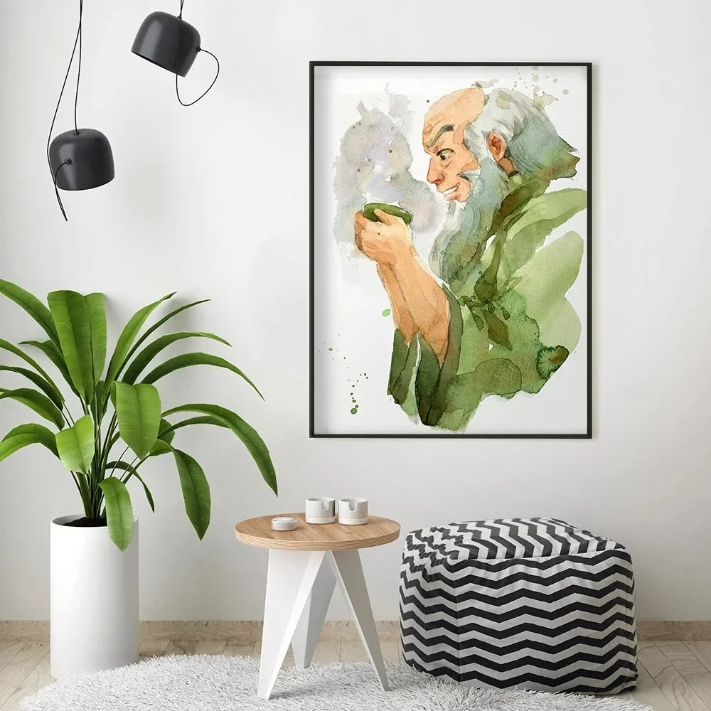 Watercolor Art Print of Avatar The Last Airbender - Living Room Wall Decor