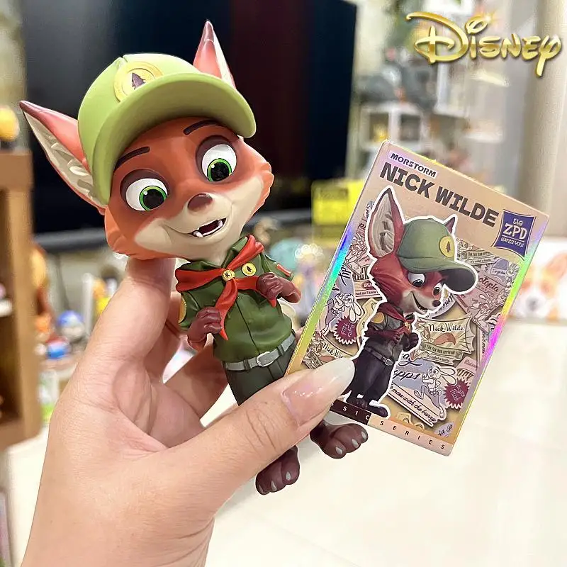 

Hot Disney Toys Zootopia Red Scarf Little Nick Chao Hand-Made Ornaments Model Decoration Collections Limited Christmas Gifts