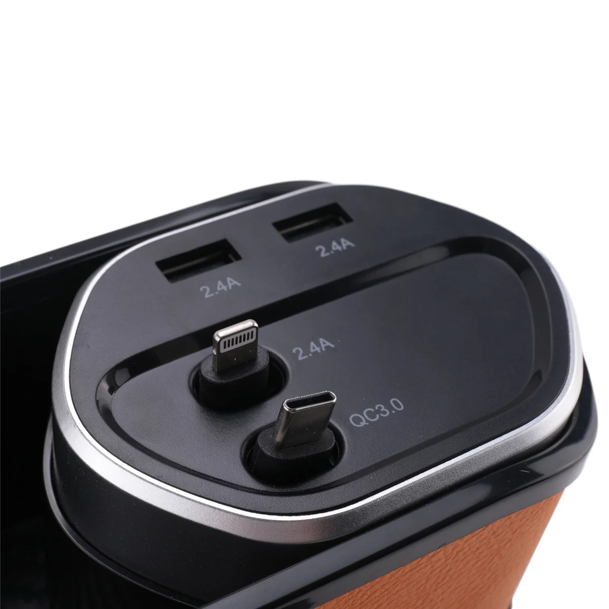 Wireless Charger Not Included Car Crevice Organizer Car Multifunction Charger InteriorA