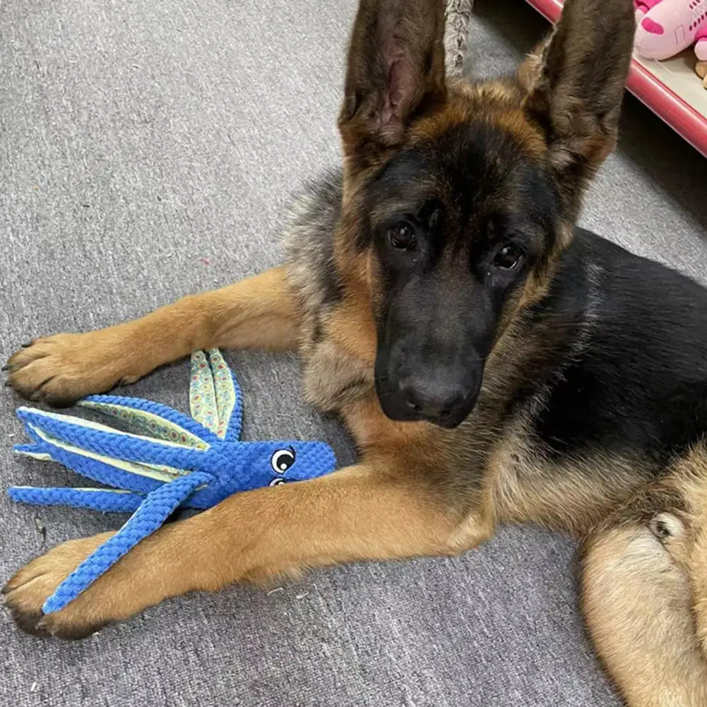 Fun Chew Toy for Dogs Durable Dog Toy Durable Octopus Dog Toy Fun Squeaky Bite-resistant Puppy Chew Toy for Small Dogs Pet 3