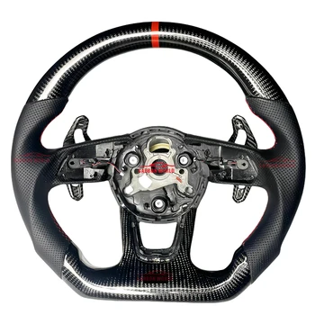 Volante per auto in fibra di carbonio per Audi B9 A3 A4 A5 A6 A7 S3 S4 S5 RS4 RS5 Q5 Q7 Q8 Volante sportivo personalizzato