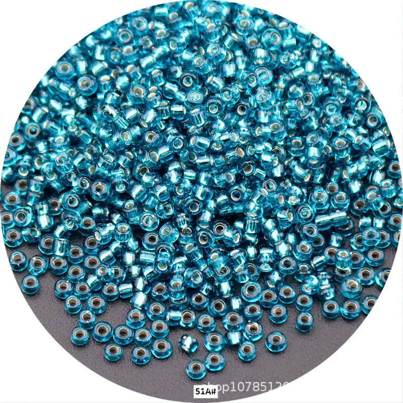 High-Quality Silver-Filled Glass Rice Beads for Jewelry & Clothing - Multiple Sizes Available