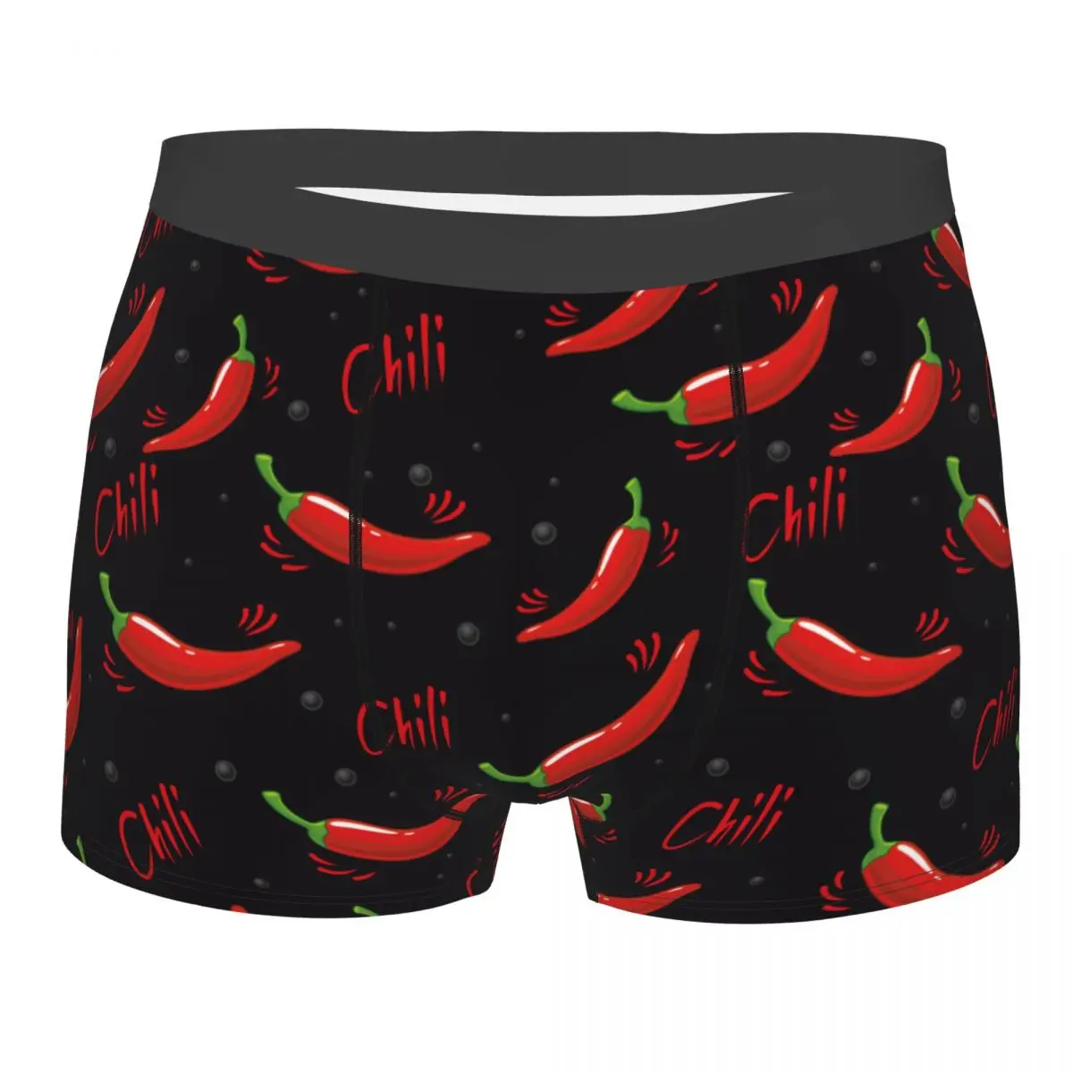 

Retro Chili Men Underwear Vegetables Boxer Briefs Shorts Panties Funny Polyester Underpants for Male Plus Size