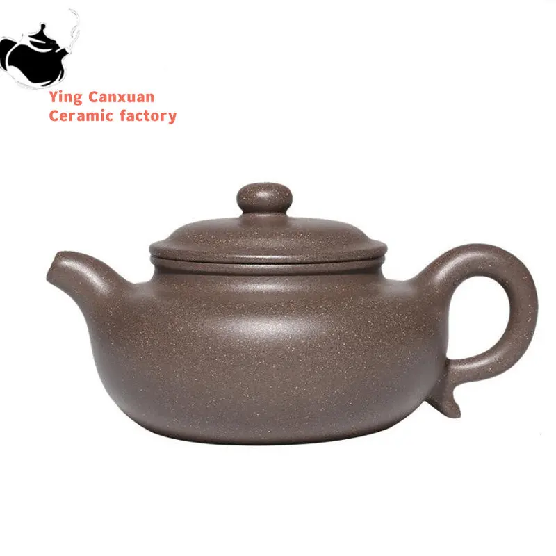 

130ml Chinese Yixing Raw Ore Purple Clay Teapots Authentic Handmade Antique Tea Pot Kettle High-end Zisha Tea Set Collection