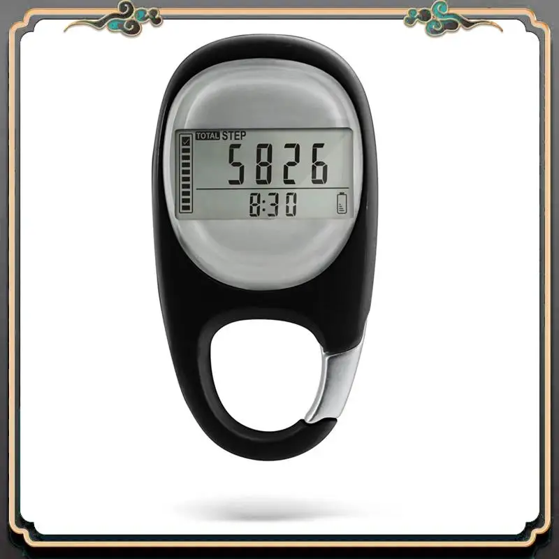 Pedometer For Walking, Portable Walking Pedometer 3D Step Counter, Simple Electronic Steps Tracker With Carabiner Durable