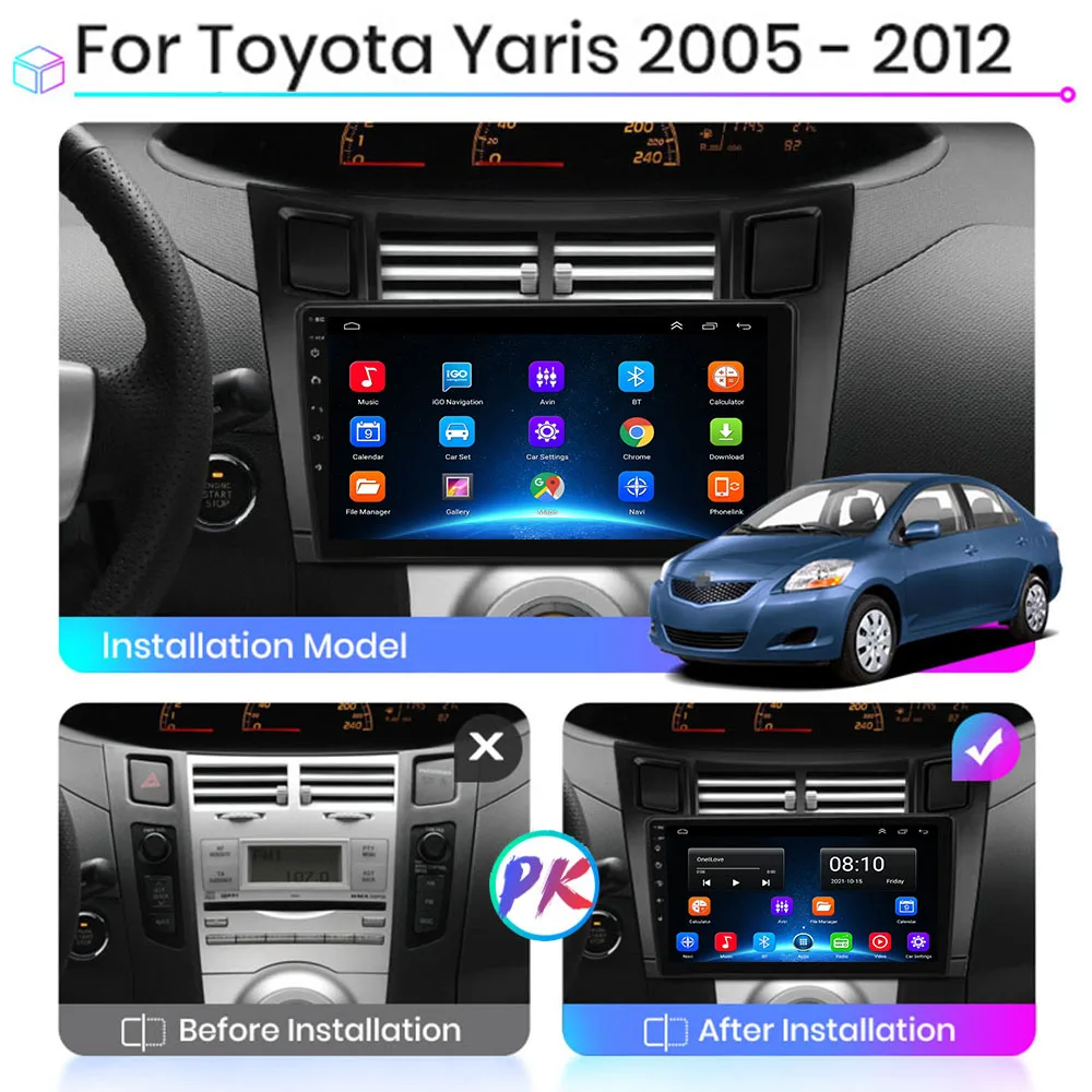  Ƽ̵ ÷̾, Ÿ ߸ 2007  þ, 2005 - 2012 ȵ̵ GPS ׺, 2 Din ī÷ ׷, 4G + 64G