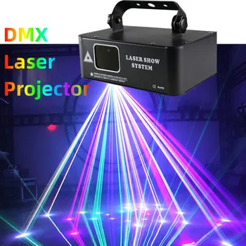 DMX 512 음악 사운드 컨트롤 빔 프로젝터, DJ 장비, 디스코 파티 볼 피에스타 스트로브 LED 램프, RGB 무대 레이저 조명, 500MW