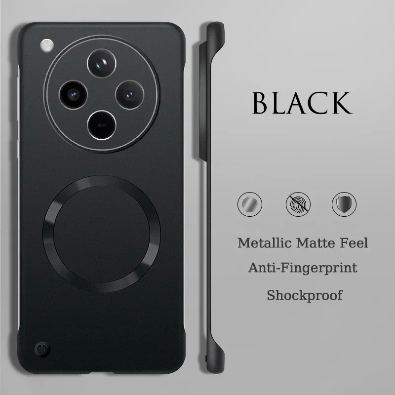 Luxury Ultra Thin Metallic Frameless Magnetic Case with Magsafe – Shockproof Protective Cover