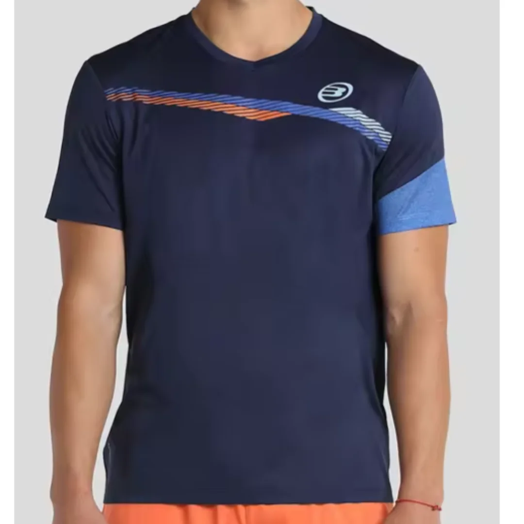 Bullpadel Men's T-Shirt Summer Tennis Short Sleeve Outdoor Running Loose Tops Football Badminton Comfortable Breathable T-Shirt 4