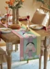 Easter Bunny Eggs Wood Grain Linen Table Runners Dresser Scarves Table Decor Farmhouse Dining Table Runners Party Decorations 4