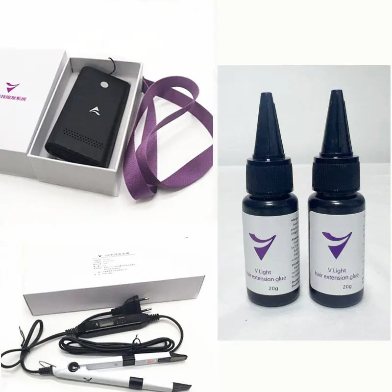 V светильник удлинитель волос, прозрачный клей 20 г, оптовая цена, 5 бутылок, прозрачный v светильник шарики клея для наращивания волос Невидимый