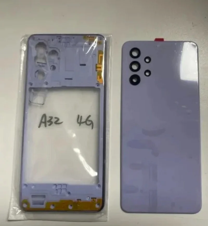 Samsung Phone Case Full housing case for Samsung Galaxy A32 4G A325 middle frame cover battery back cover rear with camera lens replace