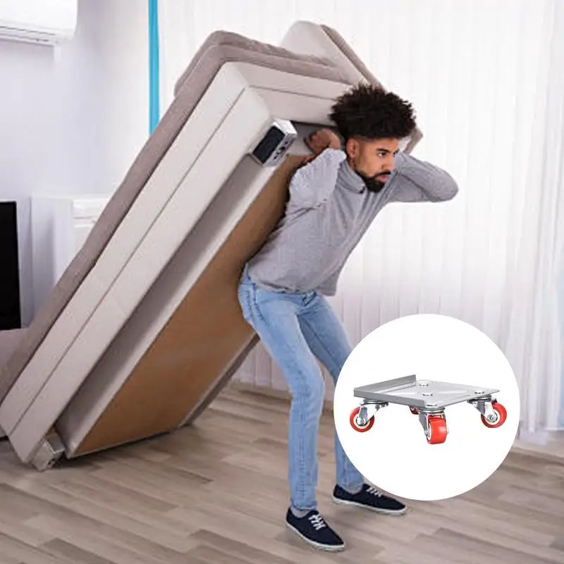 Moving Dollies Heavy Duty Furniture Dollies With Locking Wheels Load Lifter Moving Tool Set With Anti-Skid Pad For Sofas 3