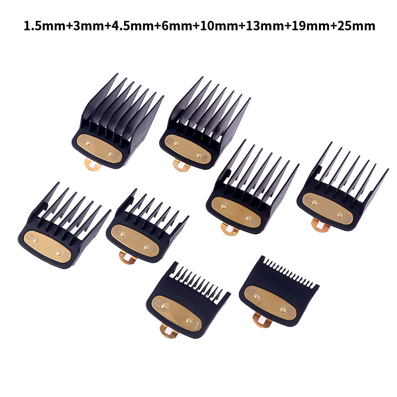 

8Pc 1.5-25mm Professional Hair Clipper Limit Combs Universal Guide Combs Men Fashion Barber Attachment Trimmer Hair Styling Tool