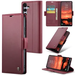 Premium Wallet Phone Case - Elegant PU Leather Book Flip with Card Pocket & Money Holder - Galaxy S20 FE (Wine Red)