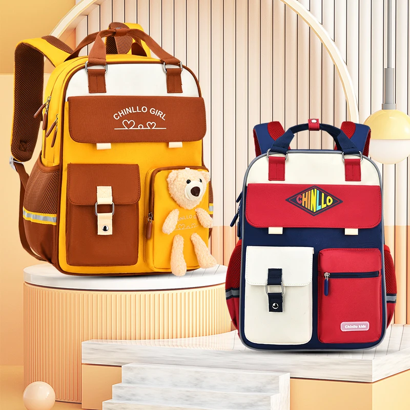 Kawaii Girls Backpack: Large Cute Yellow School Bag For Elementary Students, Water-Resistant, Multi-Compartment With Laptop Sleeve