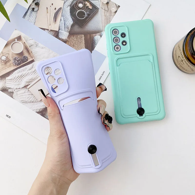 Shockproof Card Slot Wallet Phone Case - Soft Silicone Back Cover