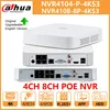 Dahua POE NVR 4CH NVR4104-P-4KS3 8CH NVR4108-8P-4KS3 Smart 1U 1HDD 4/8PoE Network Video Recorder Perimeter Protection SMD Plus 1