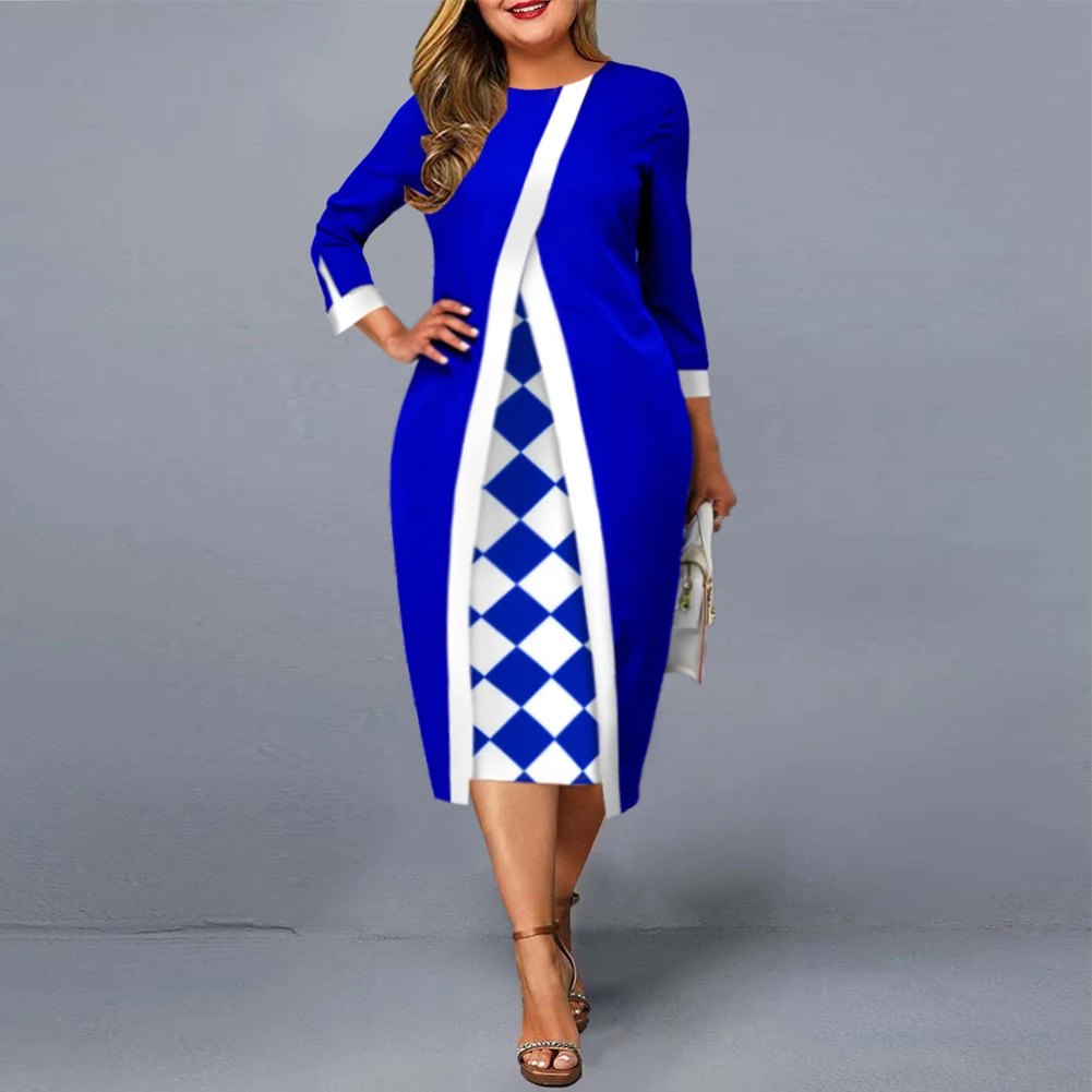 

Women's Hip Dress Dress For Women Splicing Printing Stitching Women Women's Daily Elegant Evening Dress Holiday