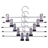 10pcs Coat Hangers Strong Clothes Hanger Drying Rack For Trouser Skirt Pants Non-Slip Stainless Steel Hangers Clothes Adjustable 2