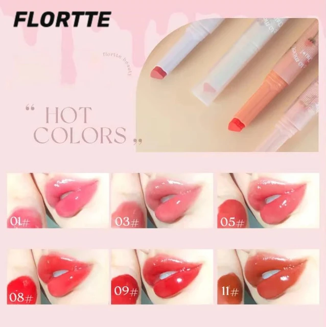 FLORTTE Beauty Lip Lasting Tint First Kiss Series Water Glossy Nice To Meet  Chu Blooming Liquid Lipstick Makeup Women Cosmetics - AliExpress