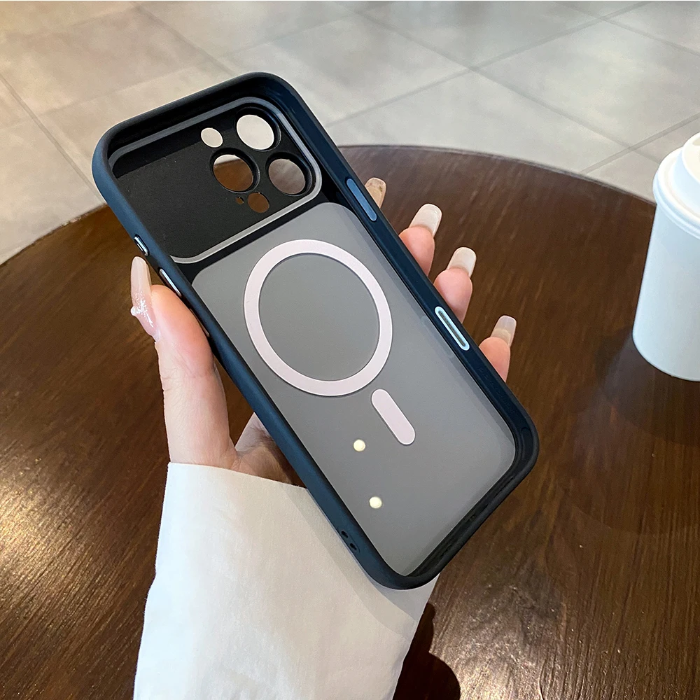 Luxury Silicone Magnetic Phone Case with AI Camera Button Cover